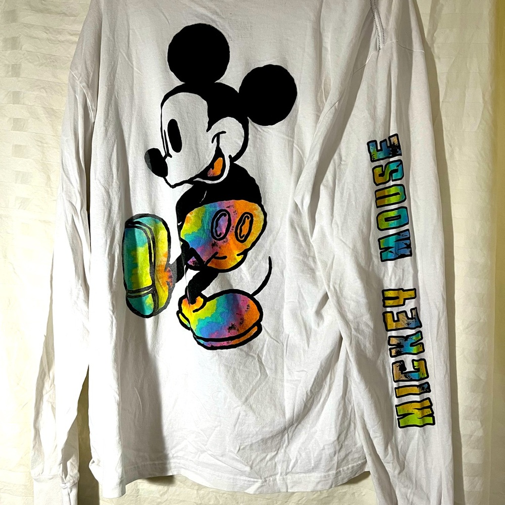 Mickey Mouse shirt.